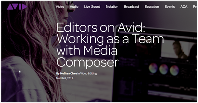 Working as a Team with Avid Media Composer
