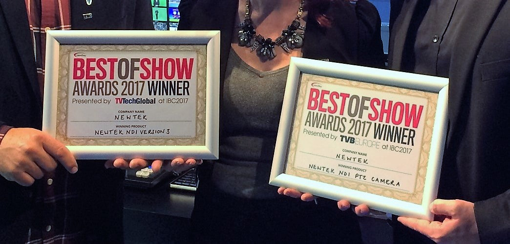 NewTek Wins Best of Show IBC 2017 with NDI Version 3 & NDI PTZ Camera