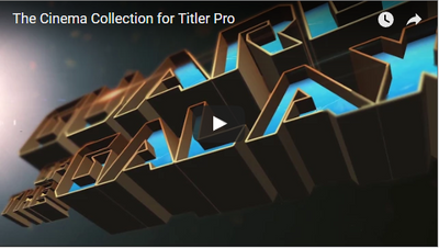 NewBlueFX: The Cinema Collection for Titler Pro