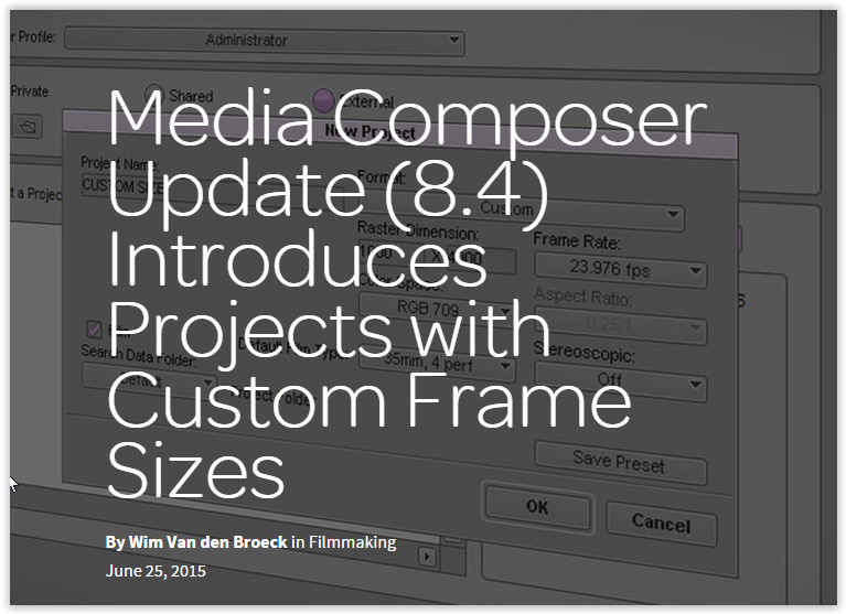 Avid Releases Media Composer 8.4