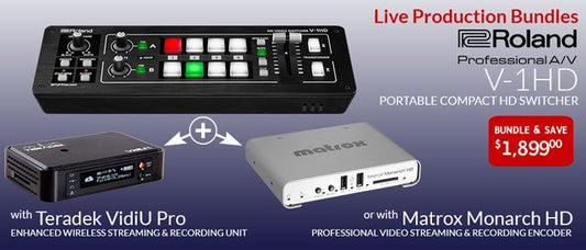 Check Out Videoguys Roland V-1HD Live Streaming Bundles
