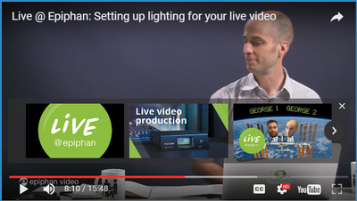 Live @ Epiphan: Setting up lighting for your live video