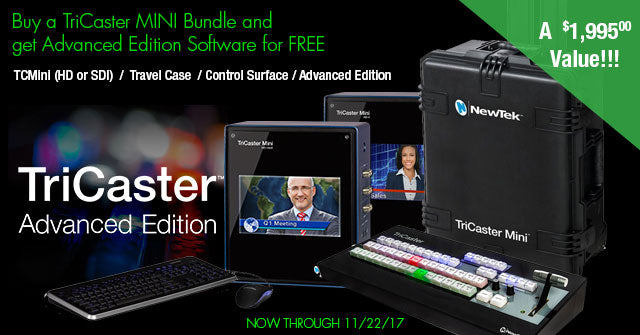 NewTek TriCaster Mini Bundles Special with FREE Advanced Edition Software!