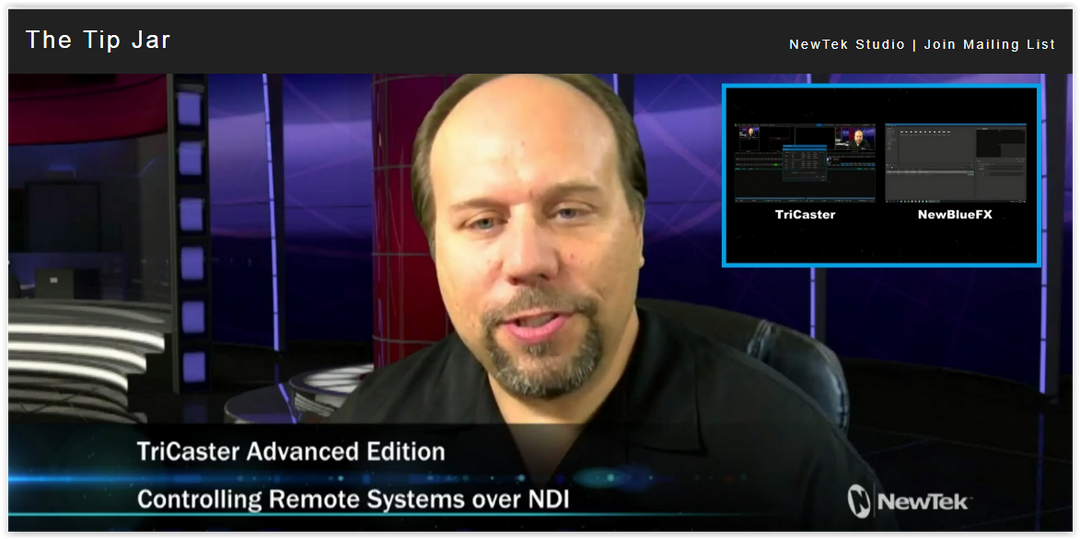 NewTek NDI Workflow Tutorial: TriCaster and NewBlueFX  Titler Live