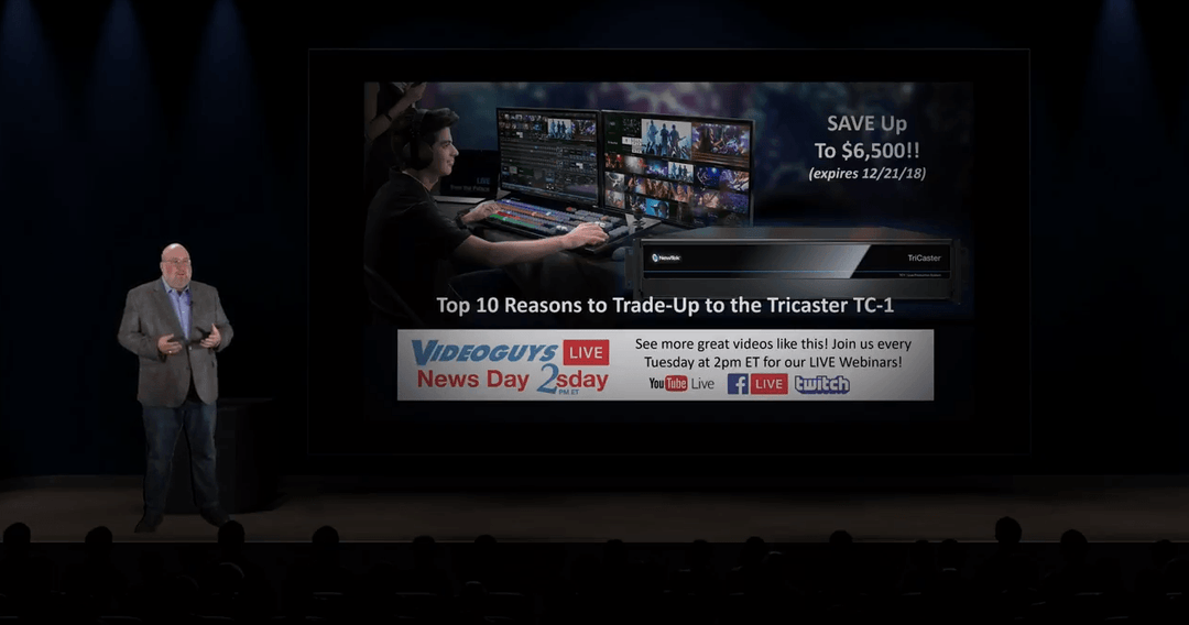 Top 10 Reasons to Trade-Up to the Tricaster TC-1 Videoguys News Day 2sDay Live Webinar