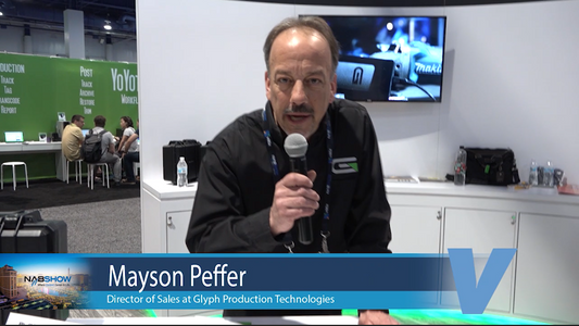 Glyph booth at NAB 2018 with Mayson Peffer.