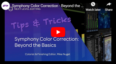 Avid Symphony Color Correction Tutorial