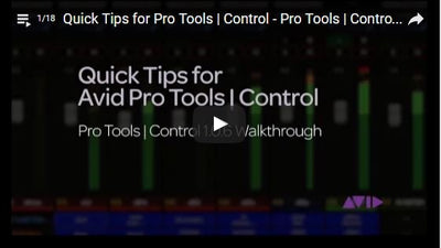 Avid Pro Tools Control 1.0.6 Tips & Walkthrough Video