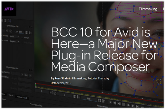 Now in Boris Continuum Complete BCC for Avid