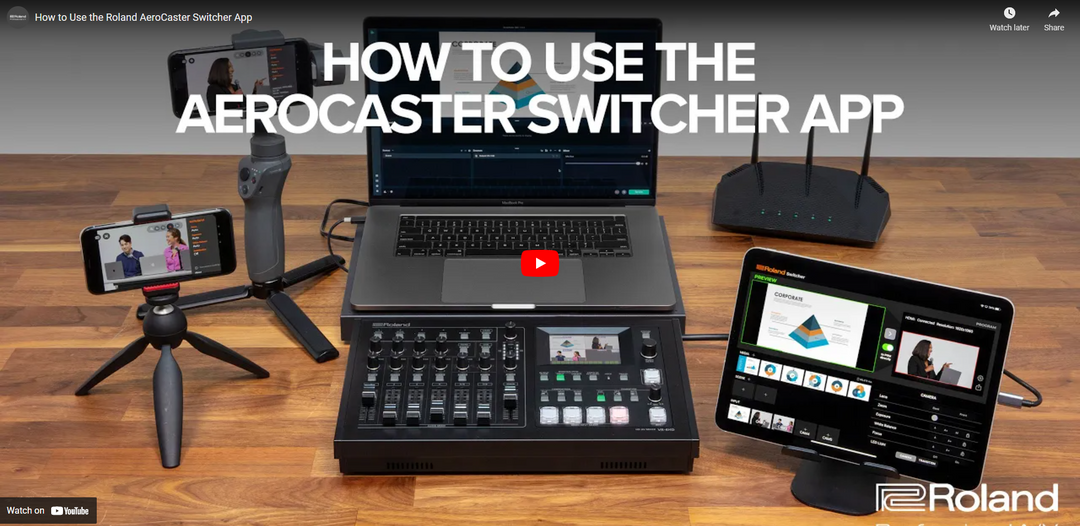 Roland AeroCaster iOS App adds features to your Roland Switcher
