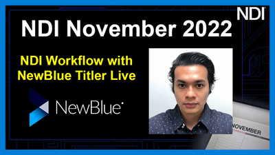NDI Workflow with NewBlue Titler Live