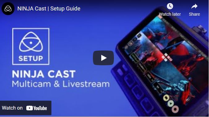 Atomos NINJA Cast Setup Video