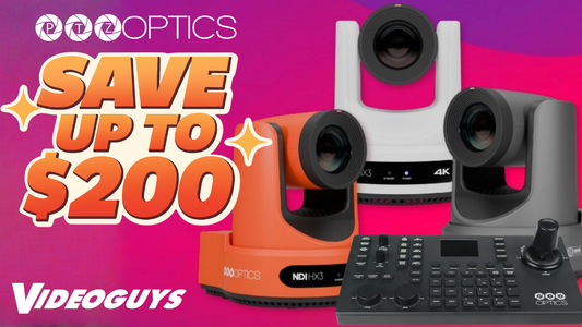 Save Up to $200 on PTZOptics Move 4K PTZ Cameras