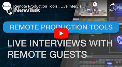 NewTek Remote Production Tools : Setting up SkypeTX Interviews With Remote Guests.