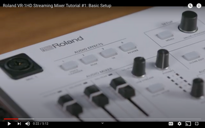 Roland VR-1HD Video Mixer and Live Streaming Tutorial #1