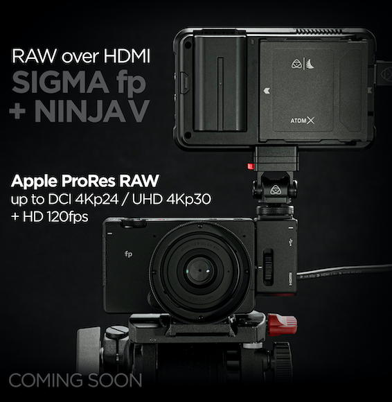 Atomos enables Apple ProRes RAW recording up to 120fps with the SIGMA fp