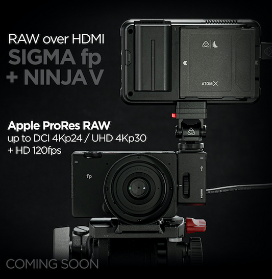 Atomos enables Apple ProRes RAW recording up to 120fps with the SIGMA fp