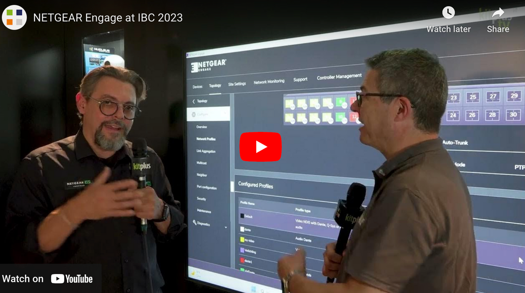 NETGEAR AVoverIP Optimized Switches & Engage GUI at IBC 2023