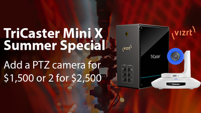 Vizrt TriCaster Mini X is Professional Video Production for All with Summer Bundles!