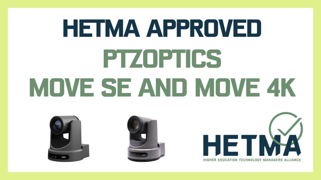 PTZOptics Move SE and Move 4K Approved by HETMA