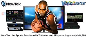 NewTek Live Sports Bundles featuring Tricaster and Revolutionary 3Play Instant Replay Solutions