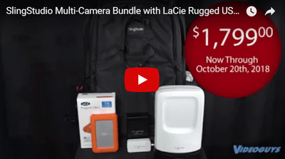 SlingStudio Multi-Camera Bundle with LaCie Rugged USB-C 1TB Drive Videoguys Product Spotlight