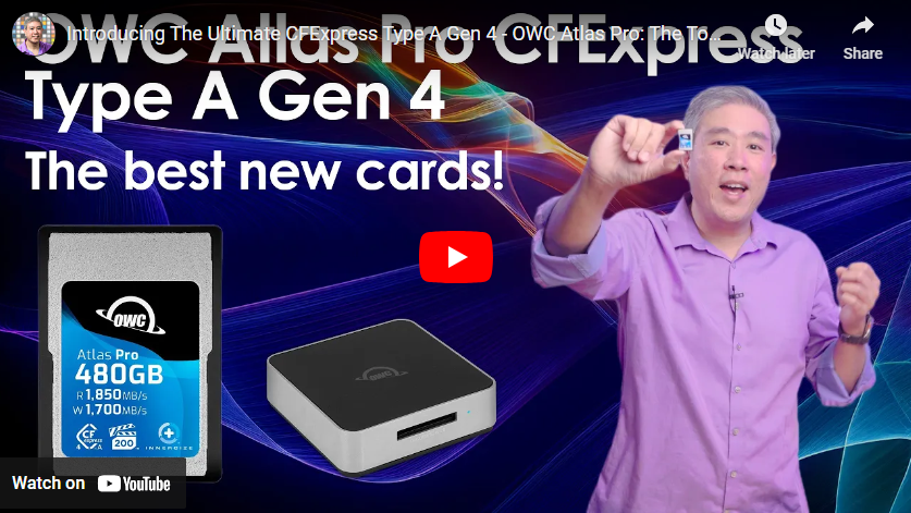 OWC Atlas Pro CFExpress Type A Gen 4 Memory Card – Doubling Performance