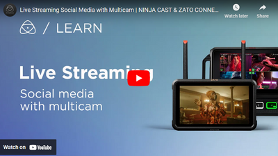 Atomos NINJA CAST & ZATO CONNECT Workflow: Multicam Live Streaming to Social Media