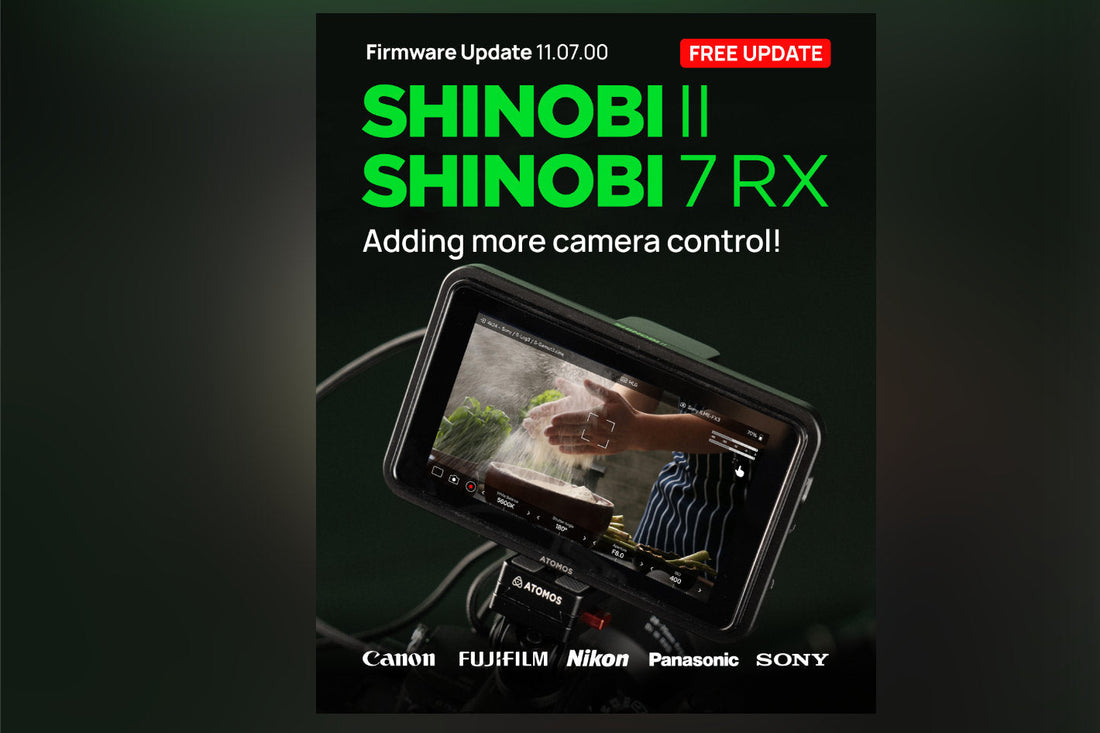 Atomos Shinobi II & Shinobi 7 RX Firmware Update Expands Camera Support and USB-C Control