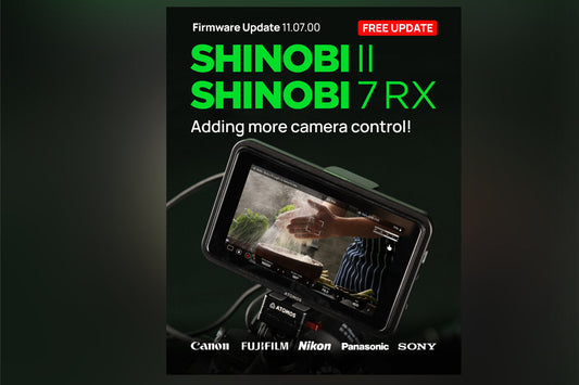 Atomos Shinobi II & Shinobi 7 RX Firmware Update Expands Camera Support and USB-C Control