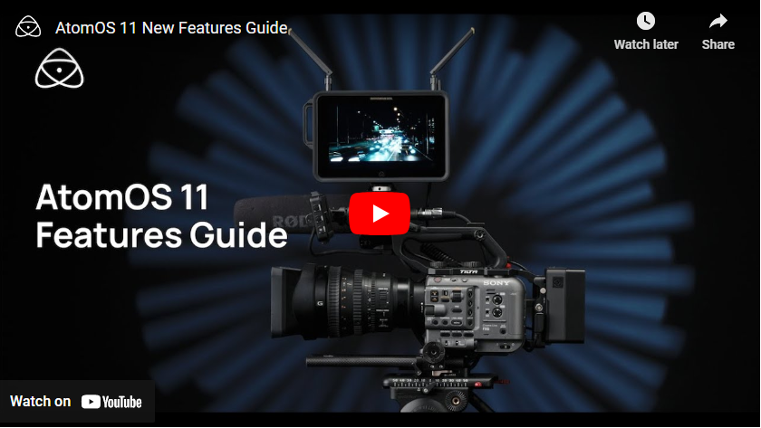 Atomos OS 11: Fantastic New Features For Ninja, Ninja Ultra, Shogun & Shogun Ultra