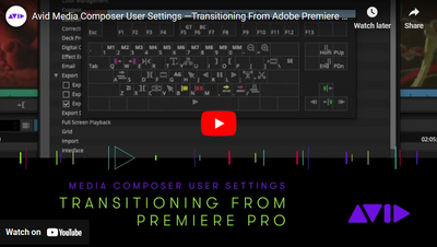 Avid Media Composer - Transitioning From Adobe Premiere Pro Preset