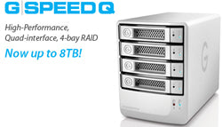 G-Tech now shipping  G-SPEED Q quad-interface desktop RAID