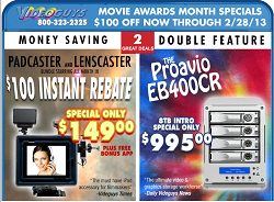 Videoguys Double Feature with $100 off Padcaster w/ Lenscaster or Proavio EB400CR.