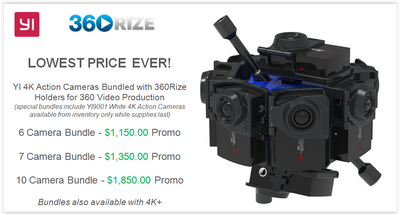 HUGE Savings on 360 Rize Camera Mounts and YI Camera Bundles