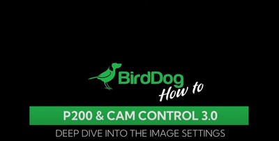 BirdDog P200 PTZ Camera Cam Control 3.0 image settings tutorial