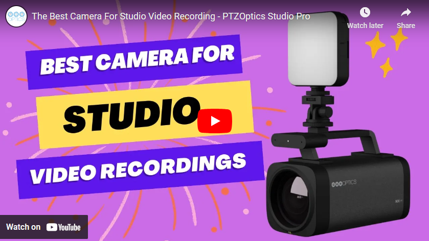 PTZOptics Studio Pro Camera is Fantastic For Your Studio