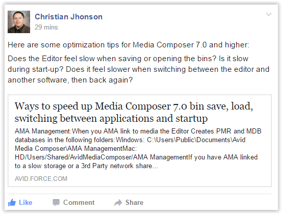 Tips for Speeding Up Avid Media Composer