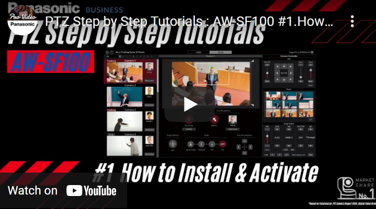 Panasonic PTZ Auto Tracking Software AW-SF100 Tutorials – Videoguys