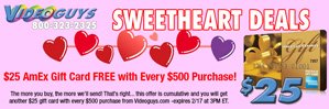 Videoguys' Sweetheart Deals with FREE American Express Gift Cards!