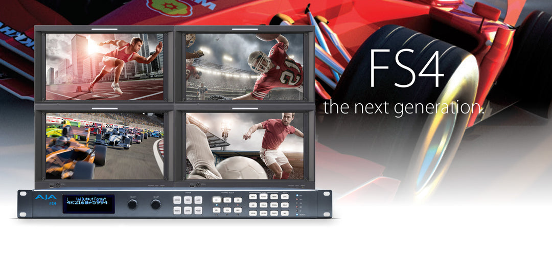 AJA Launches FS4 Frame Synchronizer and Converter Supporting 4K/UltraHD and Multi-channel 2K/HD/SD Workflows