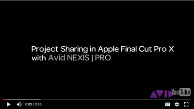 Collaborate with Avid NEXIS | PRO and Apple Final Cut Pro X