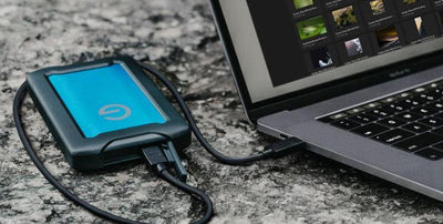 Introducing G-Tech ArmorATD! Rugged USB-C Drives with Aluminum Enclosure, Triple-Layer Shock Resistance & 1000lbs Crush Resistance!