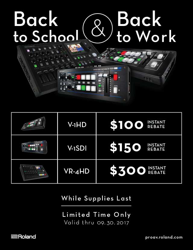 Instant Rebate on Roland Mixers!