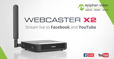 Now in Stock! Epiphan Webcaster X2 - The simplest Facebook Live and YouTube encoder