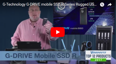 G-Technology G-DRIVE mobile SSD R-Series Rugged USBC Drives Selected Videoguys Top Products of 2017 Video