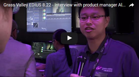 Grass Valley EDIUS product manager Alex Kataoka at IBC 2016