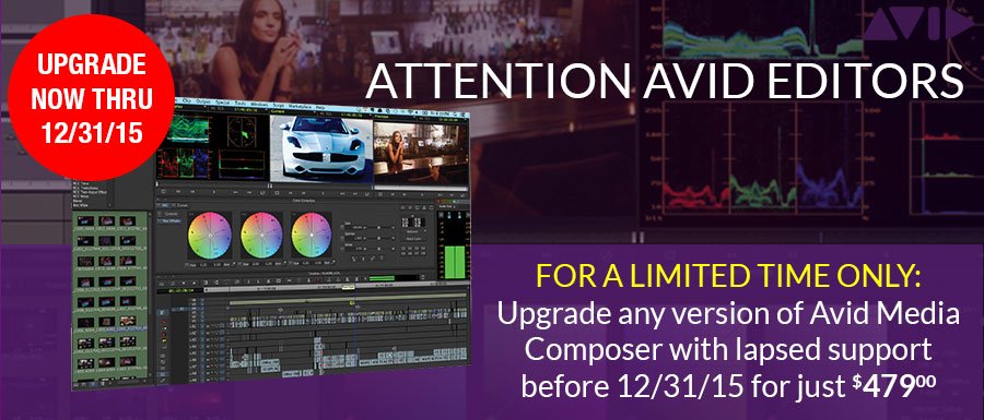 Avid Media Composer Upgrade & Support Program (7.0 or older) Ends December 31