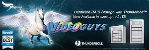 Videoguys is your source for Promise Pegasus Thunderbolt Storage!
