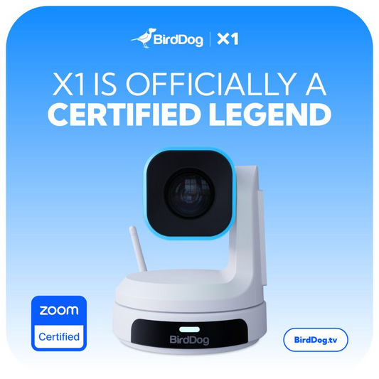 BirdDog X1 Achieves Official Zoom Certification for ProAV Excellence
